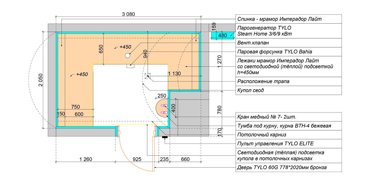 Строительство премиального хаммама в доме