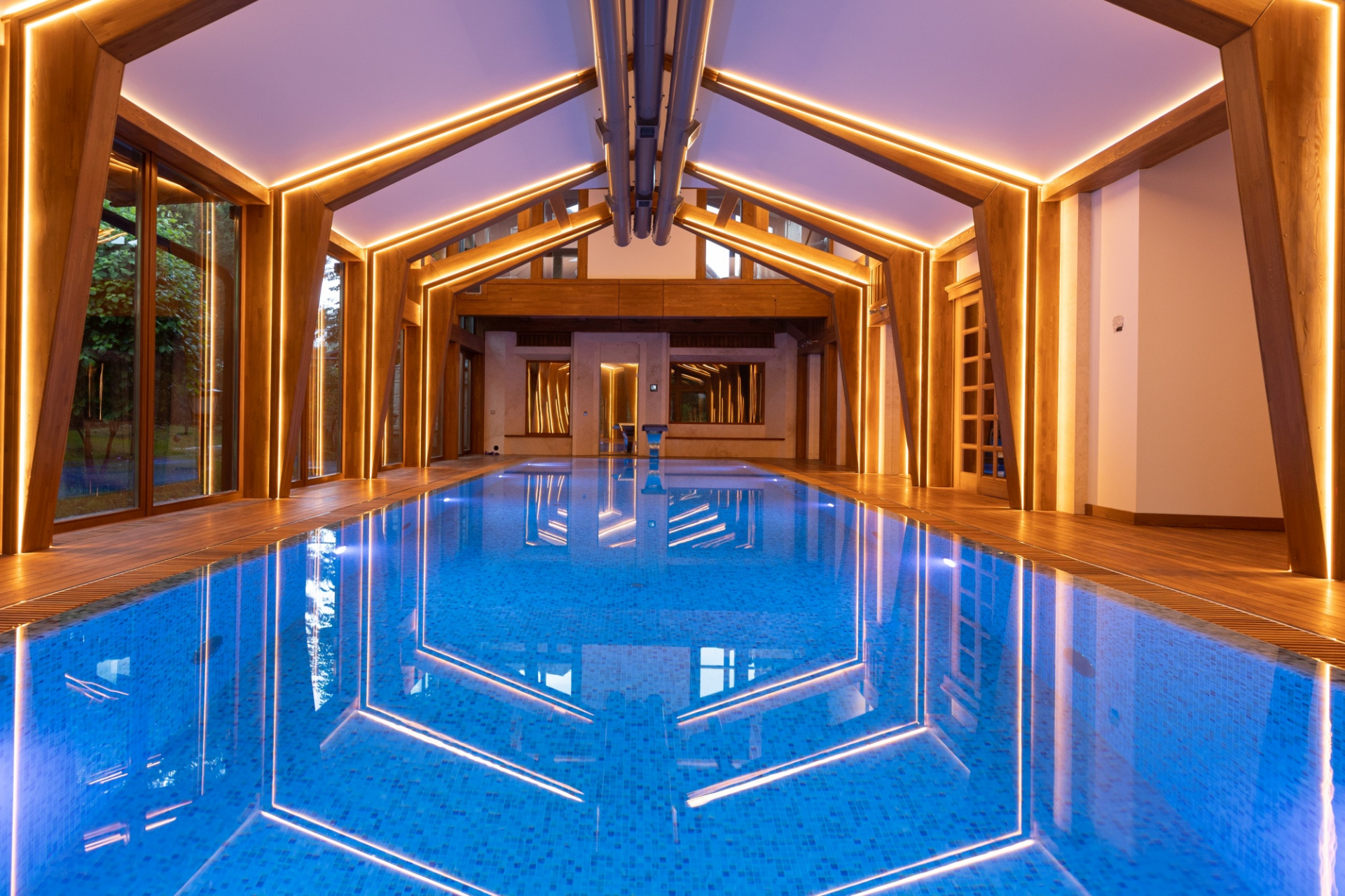 Премиальный бассейн в загородном доме — Нептун