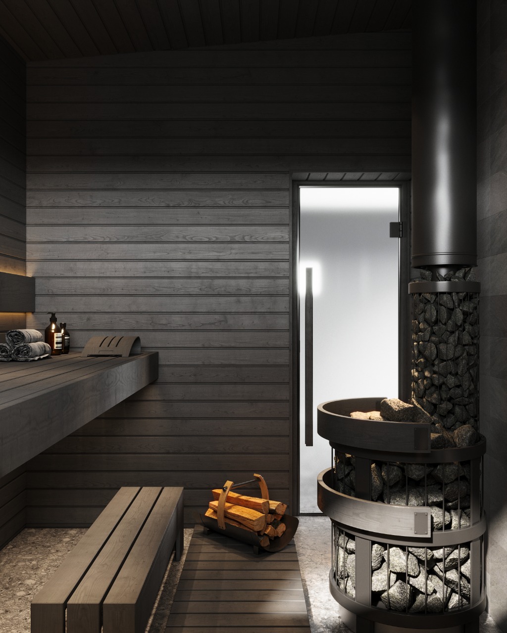 Современная баня с дровяной печью — Sauna&SPA