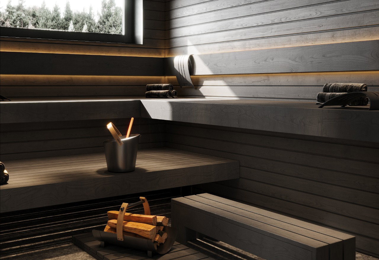 Современная баня с дровяной печью — Sauna&SPA