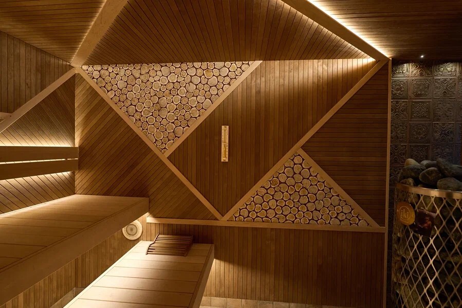 Премиальная парная с можжевеловым декором — Sauna-Wood