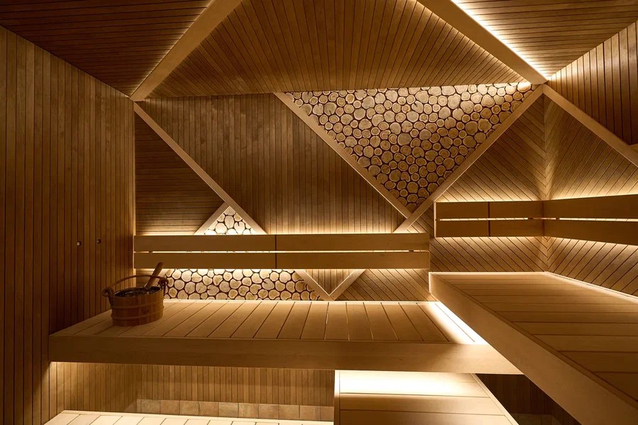 Премиальная парная с можжевеловым декором — Sauna-Wood