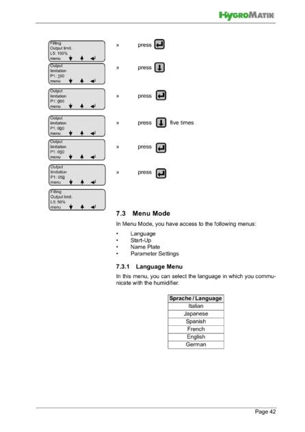 Hygromatik Basic Control, cтраница 42