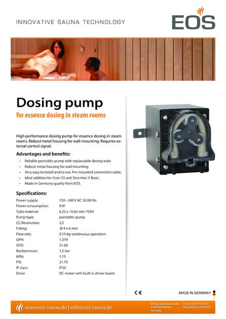 EOS Dosing pump, cтраница 1