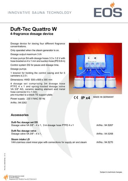 EOS Duft-Tec Quattro W, cтраница 1