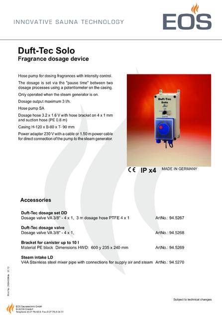 EOS Duft-Tec Solo, cтраница 1