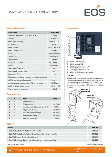 EOS E-Cool Wall Sensor, cтраница 2