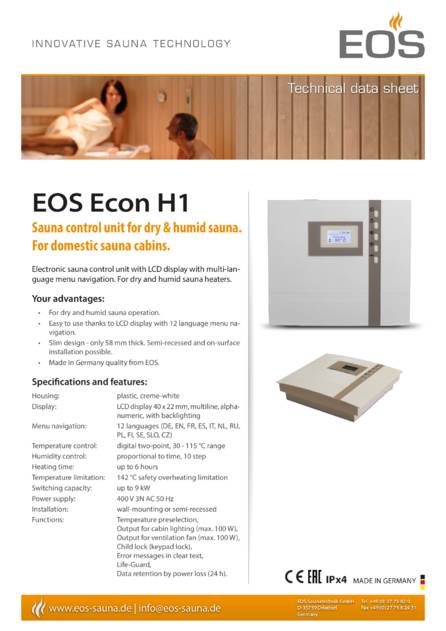 EOS Econ H1, cтраница 1