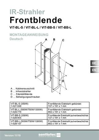Sentiotec VIT-BL-S, L, VIT-BB-S, L, cтраница 1