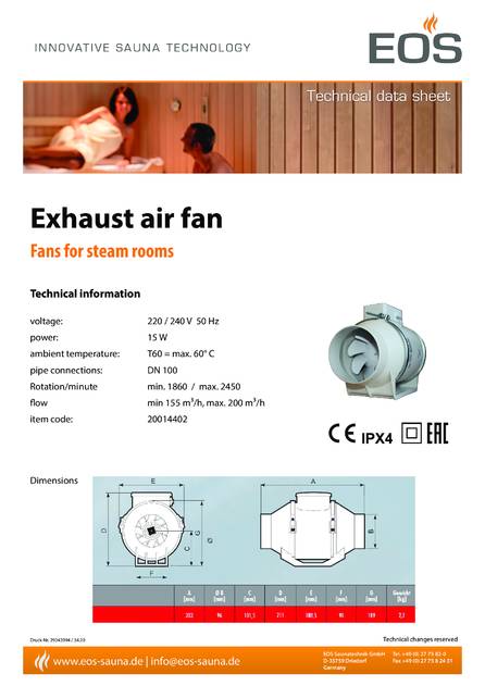 EOS Exhaust fan, cтраница 1