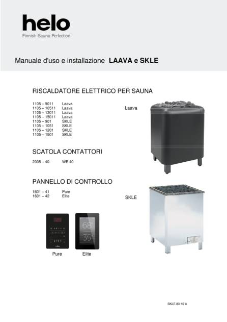 Helo Laava и SKLE с релейным блоком WE 40, cтраница 83