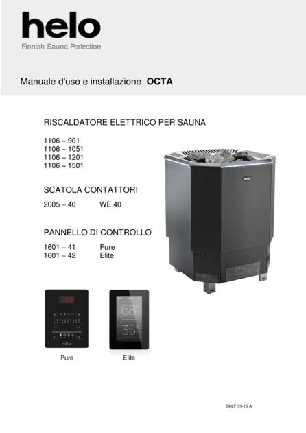 Helo Octa с релейным блоком WE 40, cтраница 83