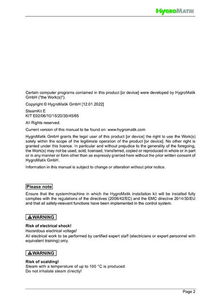 Hygromatik SteamKit E, cтраница 2
