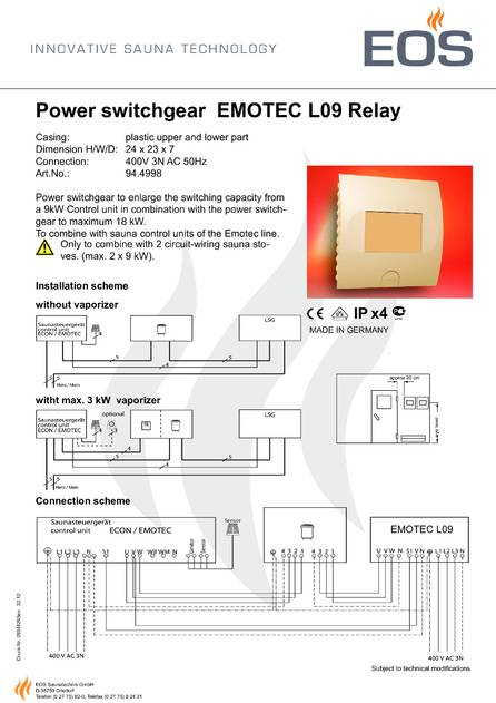 EOS EmoTec LSG 09R, cтраница 1