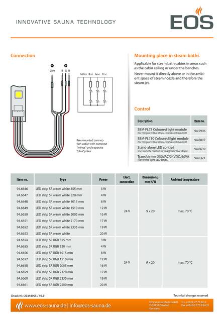 EOS LED Strip for steam rooms, cтраница 2