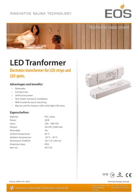 EOS LED Transformer (30 W), cтраница 1