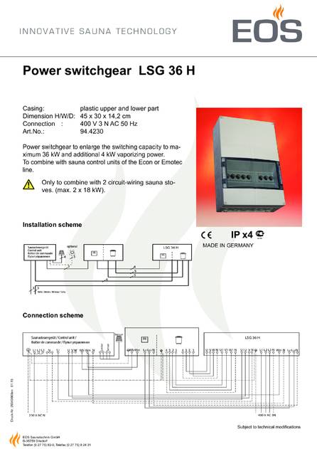 EOS LSG 36H, cтраница 1