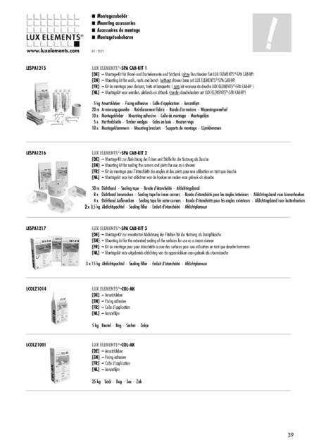 Lux Elements Spa Cab, cтраница 39
