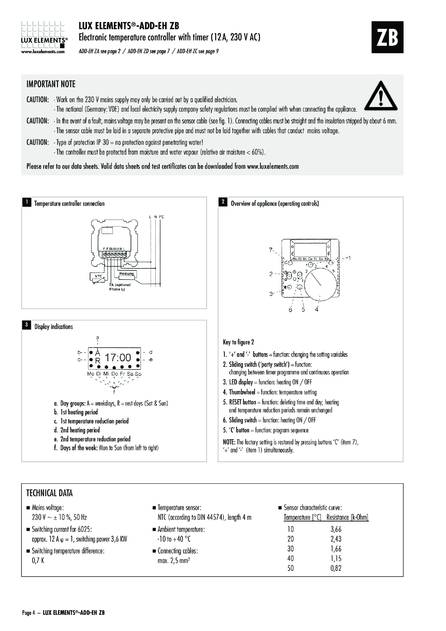 Lux Elements Tec ADD-EH ZA, ZB, ZD, ZC, cтраница 4