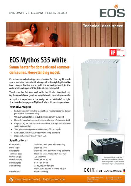 EOS Mythos S35 white, cтраница 1