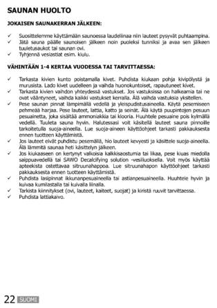 SAWO Heaterking Round, cтраница 22