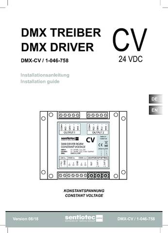 Sentiotec DMX-CV, cтраница 1