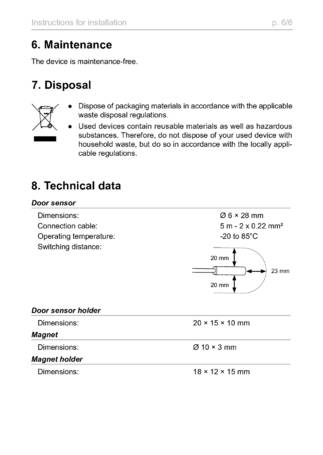 Sentiotec Door sensor set, cтраница 6