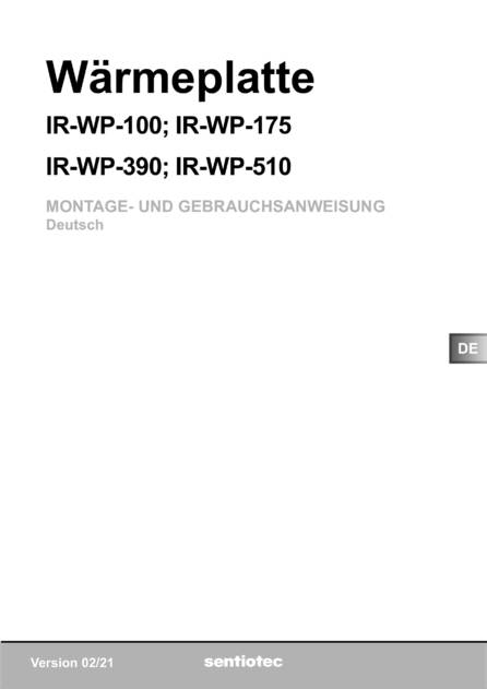 Sentiotec IR-WP-100, 175, 390, 510, cтраница 1