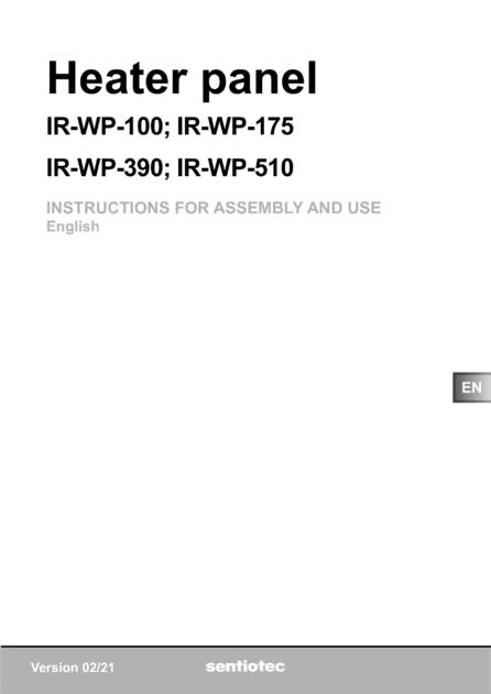 Sentiotec IR-WP-100, 175, 390, 510, cтраница 9