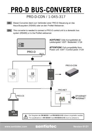 Sentiotec RS485 Converter, cтраница 1