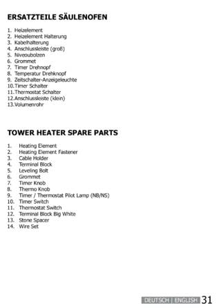 Sentiotec Tower Heater, cтраница 31
