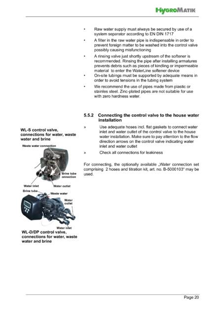 Hygromatik WaterLine Single, Double, DoublePlus, cтраница 20