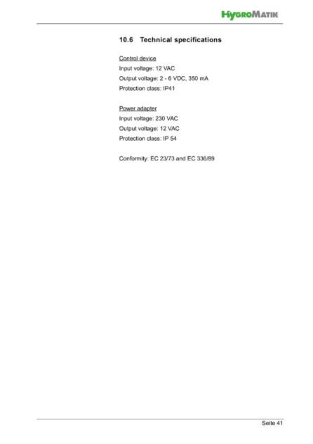 Hygromatik WaterLine Single, Double, DoublePlus, cтраница 41