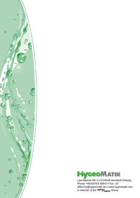 Hygromatik WaterLine Single, Double, DoublePlus, cтраница 48