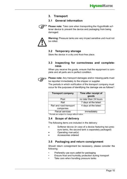 Hygromatik WaterLine Single, Double, DoublePlus, cтраница 10