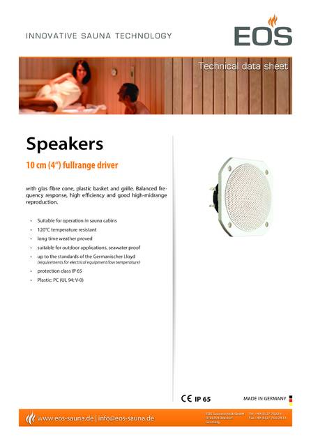 EOS Sauna loudspeakers, cтраница 1