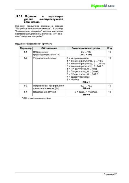 Hygromatik StandardLine (SLE), cтраница 57