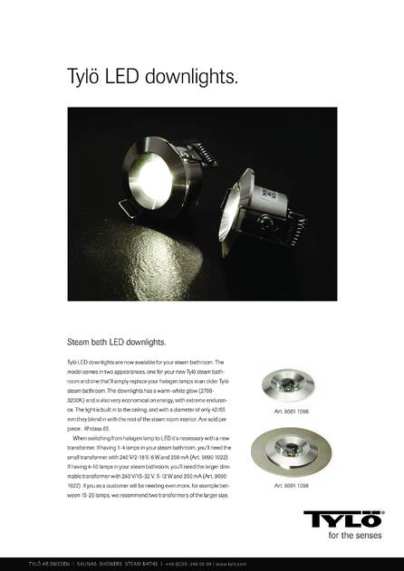 Tylo Steam bath LED downlights, cтраница 1
