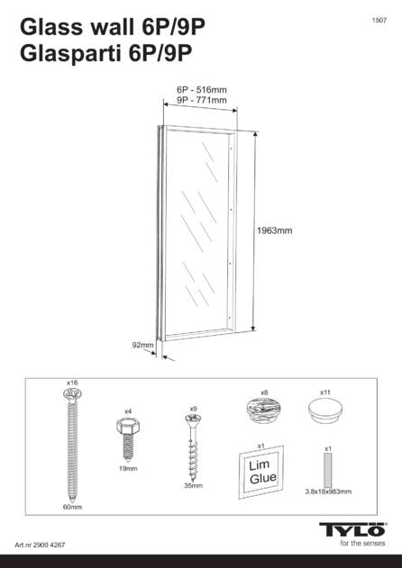 Tylo Glass wall 6P 9P, cтраница 1