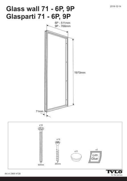 Tylo Glass wall 71- 6P 9P, cтраница 1