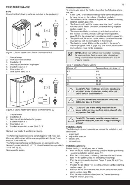 Tylo Sense Commercial Установка, cтраница 15