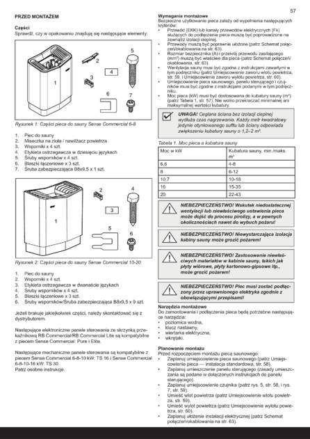 Tylo Sense Commercial Установка, cтраница 59