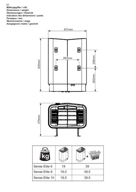 Tylo Sense Elite Установка, cтраница 66