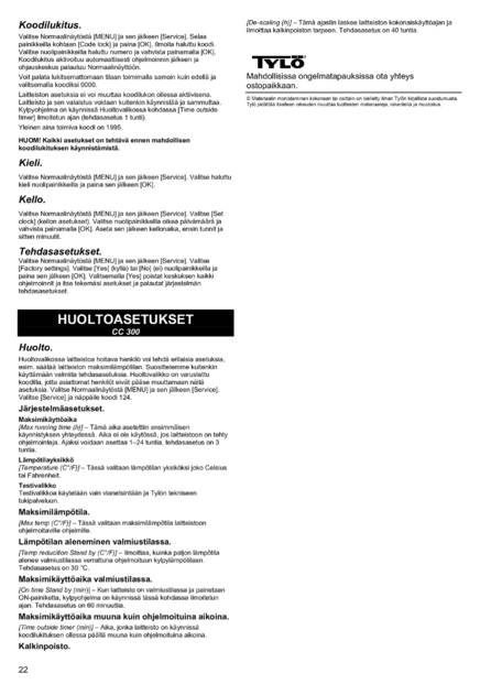 Tylo CC300, cтраница 22