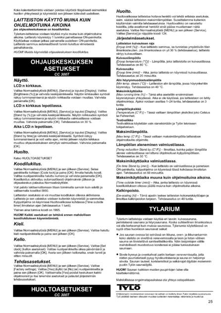 Tylo CC300T, cтраница 25