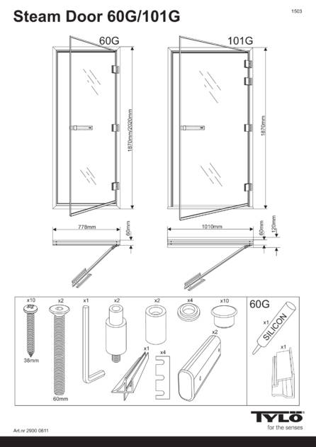 Tylo Steam Door 60G/101G, cтраница 1