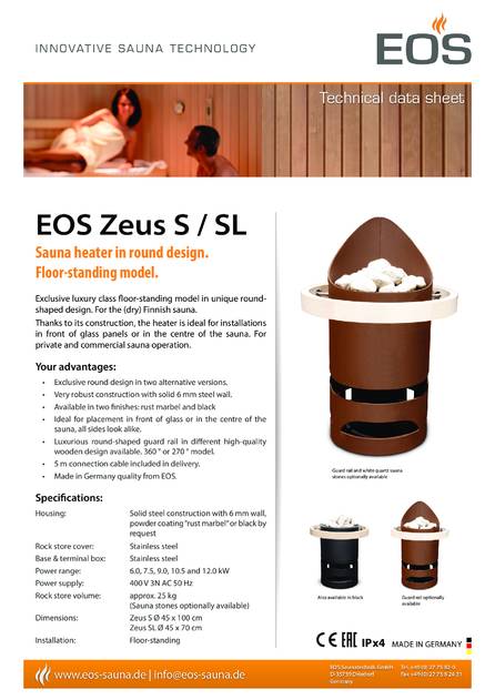 EOS Zeus S / Zeus SL, cтраница 1